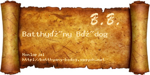 Batthyány Bódog névjegykártya